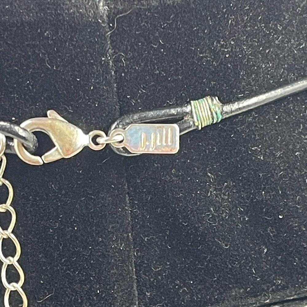 J.Jill Natural Agate Slice Statement Necklace Bro… - image 2